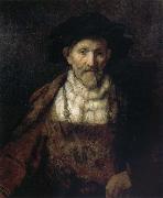 REMBRANDT Harmenszoon van Rijn Portrait of an Old Man in Period Costume Spain oil painting artist